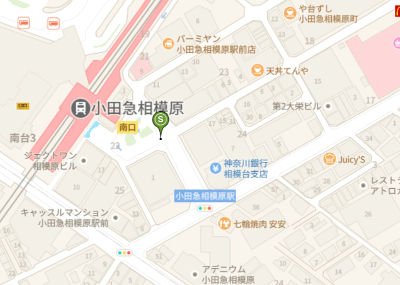 店舗までのアクセスマップ
